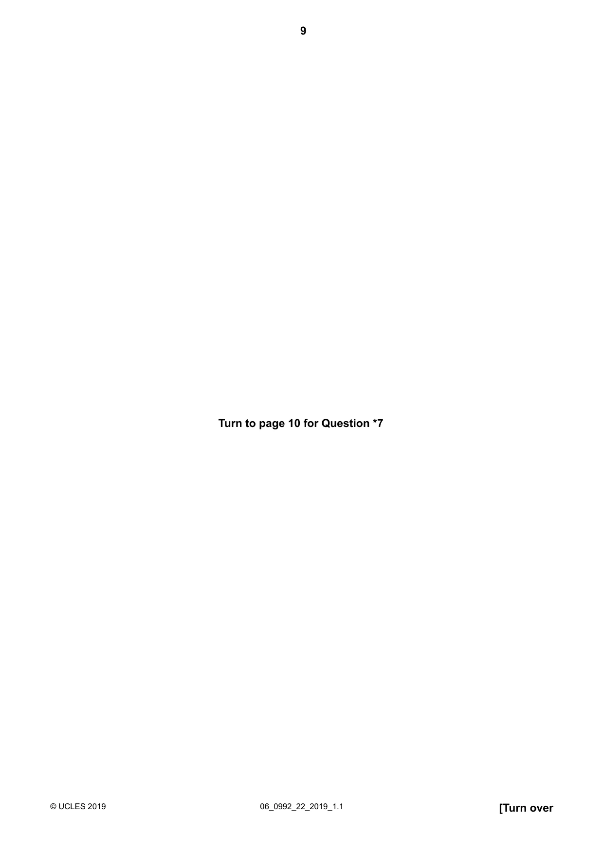 Cambridge IGCSE English - Literature in English (9-1) 0992 2019 May/June Paper 2 · Variant 2 question paper, page 9 of 16