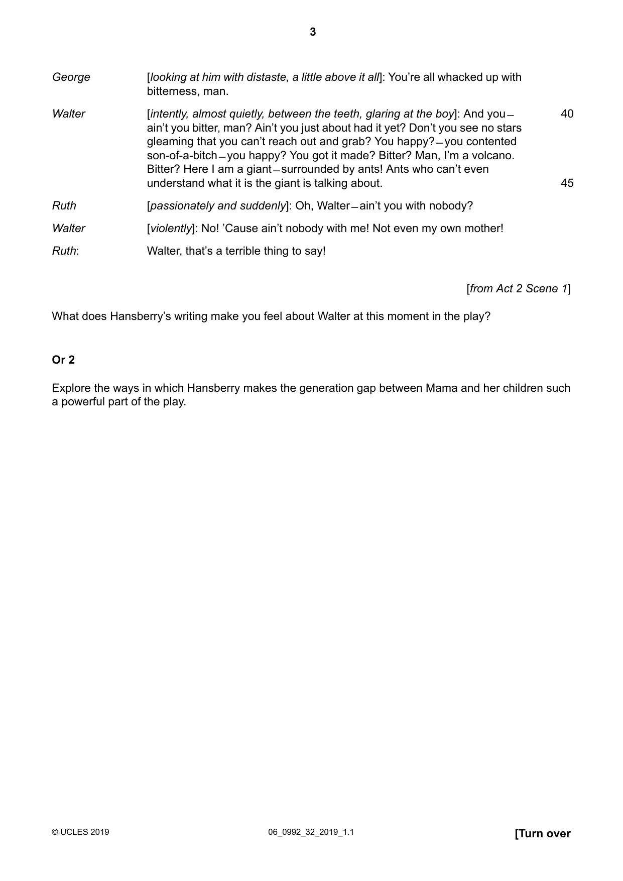 Cambridge IGCSE English - Literature in English (9-1) 0992 2019 May/June Paper 3 · Variant 2 question paper, page 3 of 16