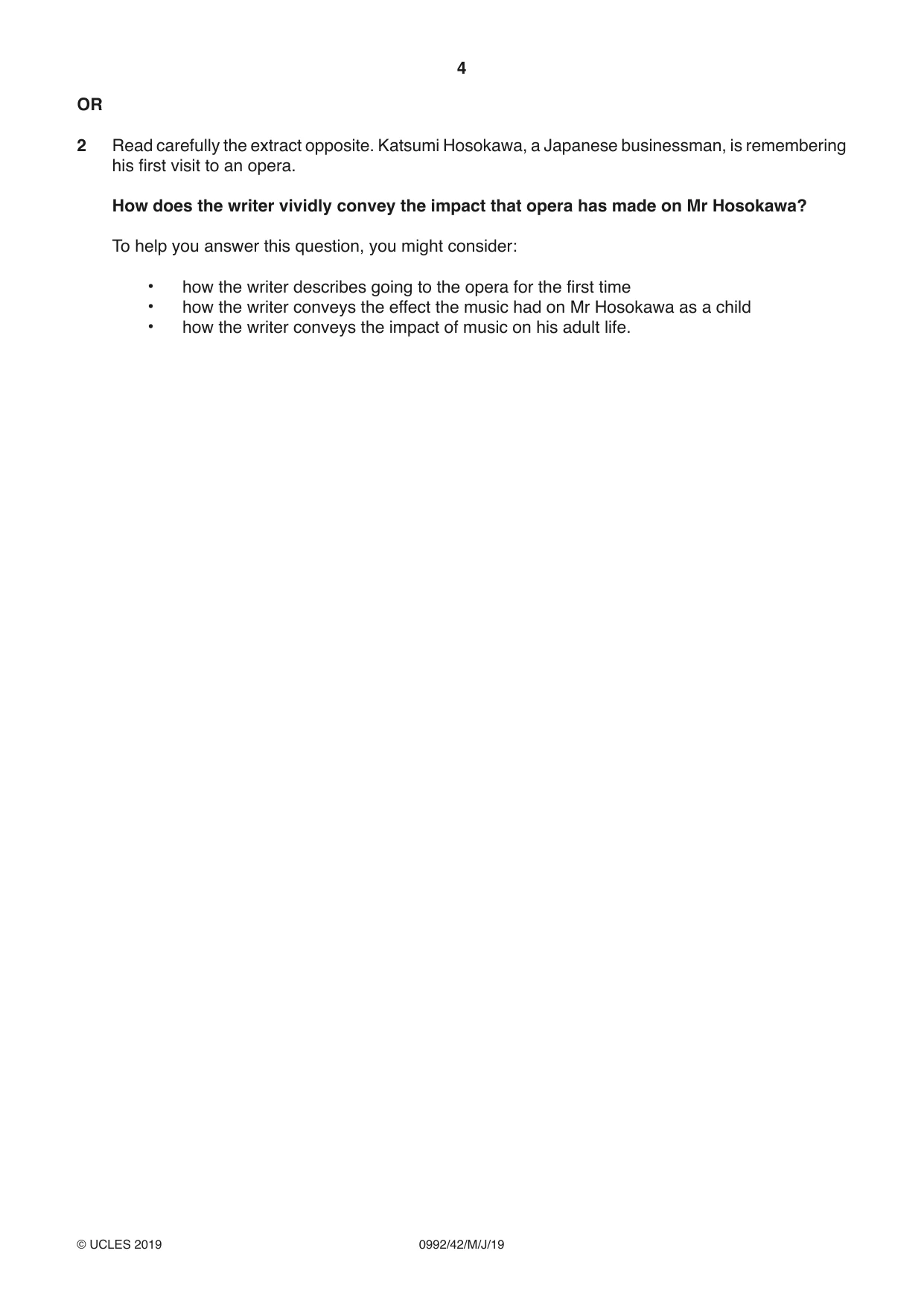 Cambridge IGCSE English - Literature in English (9-1) 0992 2019 May/June Paper 4 · Variant 2 question paper, page 4 of 8