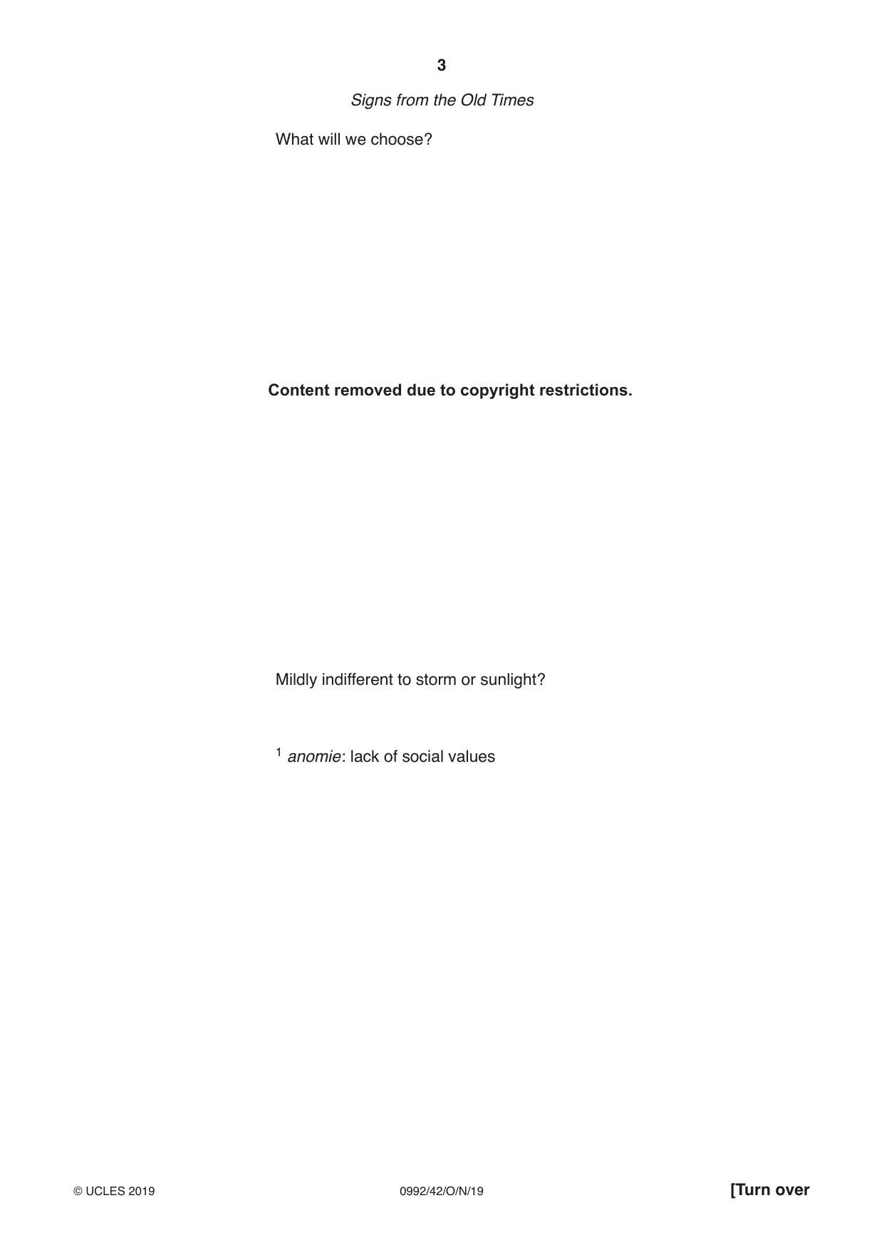 Cambridge IGCSE English - Literature in English (9-1) 0992 2019 Oct/Nov Paper 4 · Variant 2 question paper, page 3 of 8