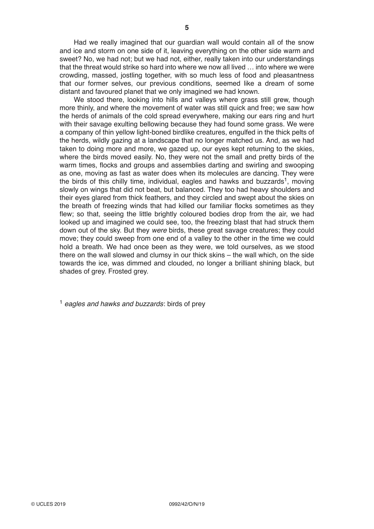 Cambridge IGCSE English - Literature in English (9-1) 0992 2019 Oct/Nov Paper 4 · Variant 2 question paper, page 5 of 8