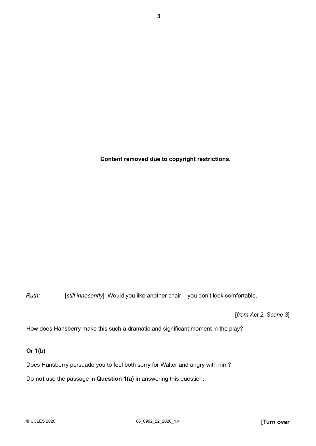 Cambridge IGCSE English - Literature in English (9-1) 0992 2020 May/June Paper 2 · Variant 2 question paper, page 3 of 12