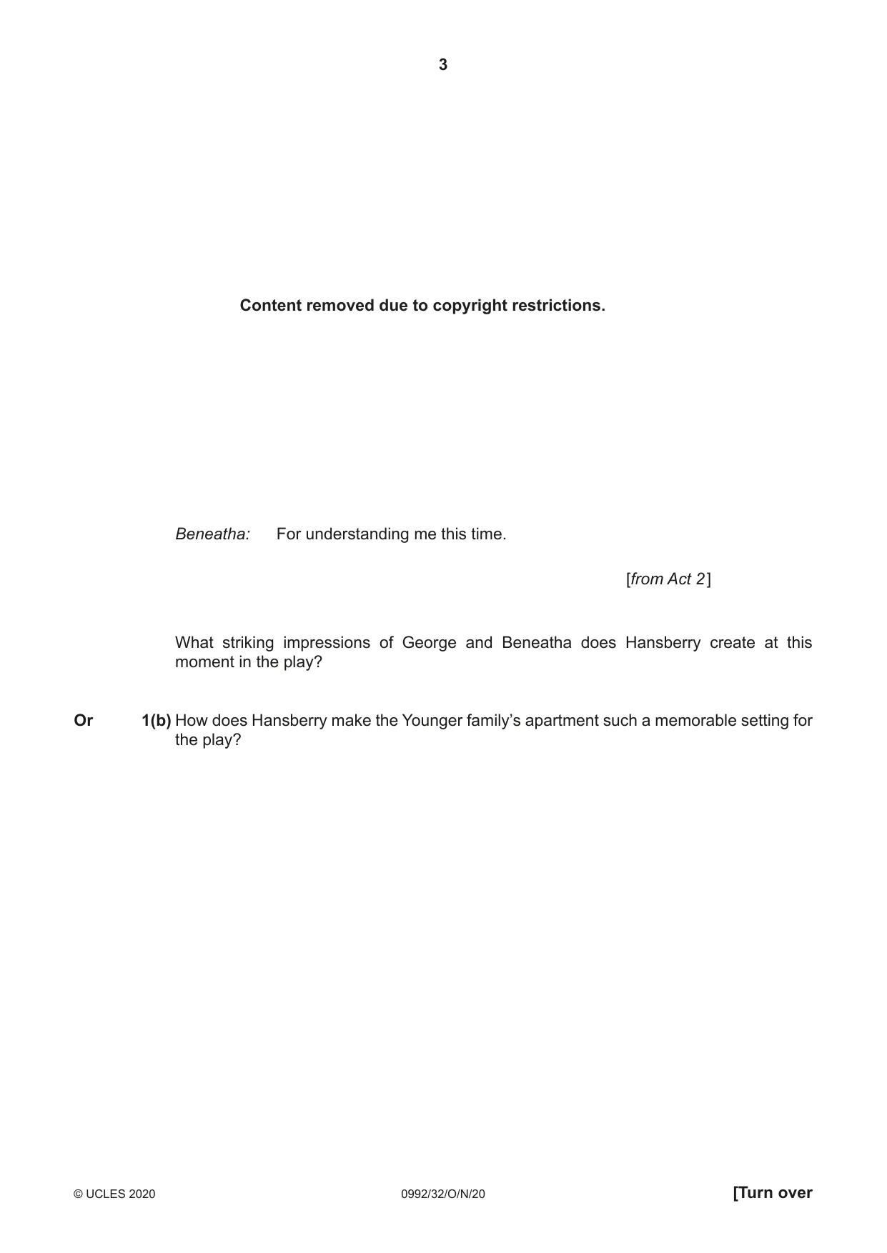 Cambridge IGCSE English - Literature in English (9-1) 0992 2020 Oct/Nov Paper 3 · Variant 2 question paper, page 3 of 12