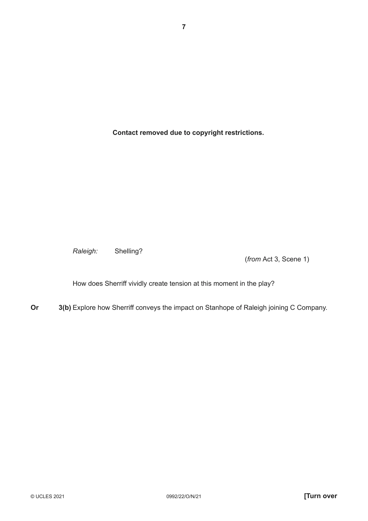 Cambridge IGCSE English - Literature in English (9-1) 0992 2021 Oct/Nov Paper 2 · Variant 2 question paper, page 7 of 12