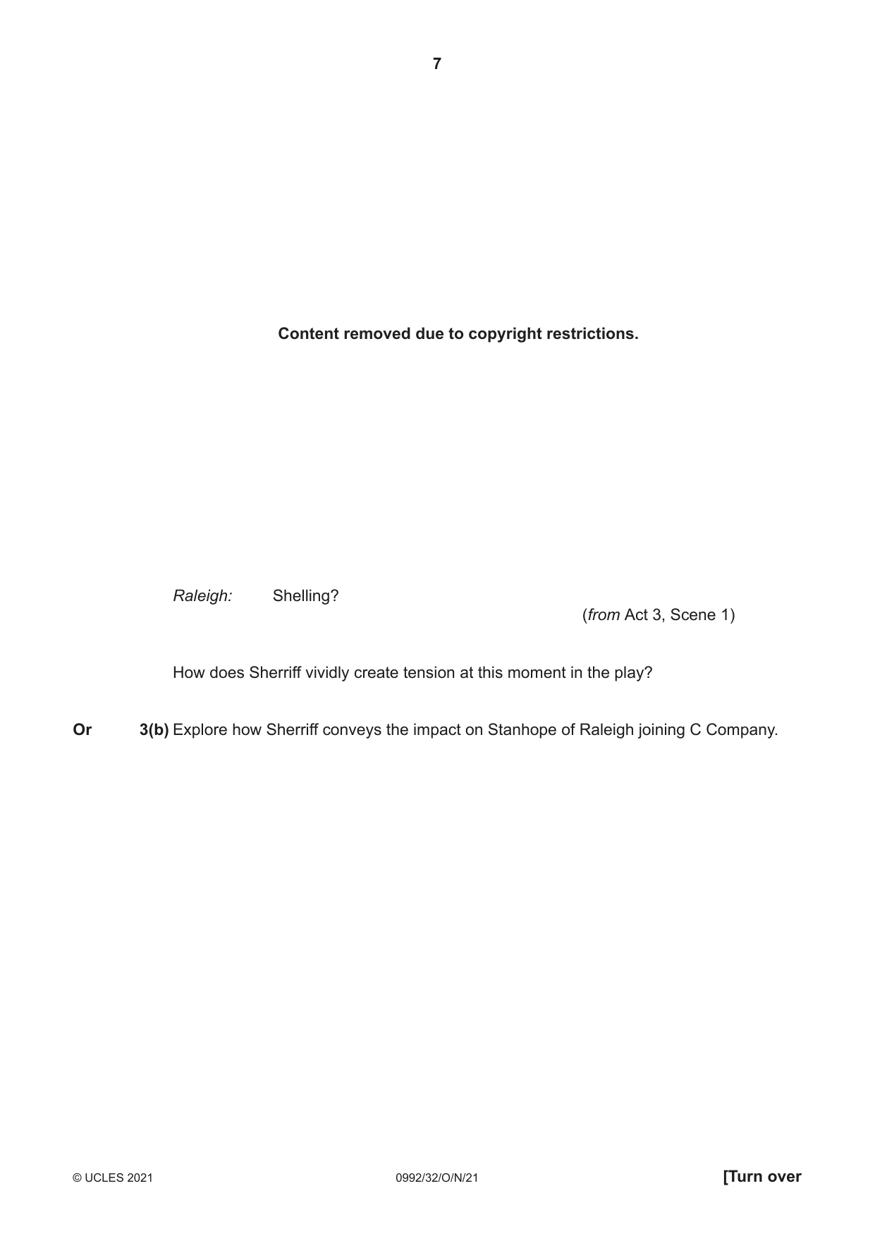 Cambridge IGCSE English - Literature in English (9-1) 0992 2021 Oct/Nov Paper 3 · Variant 2 question paper, page 7 of 12
