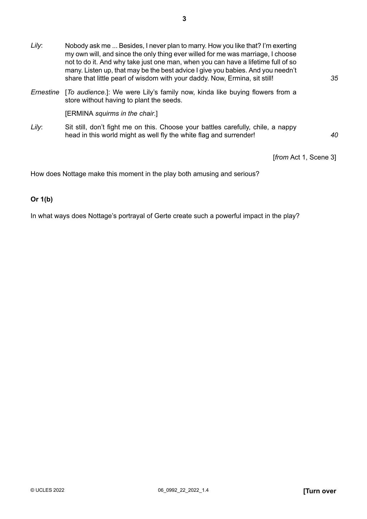 Cambridge IGCSE English - Literature in English (9-1) 0992 2022 May/June Paper 2 · Variant 2 question paper, page 3 of 12
