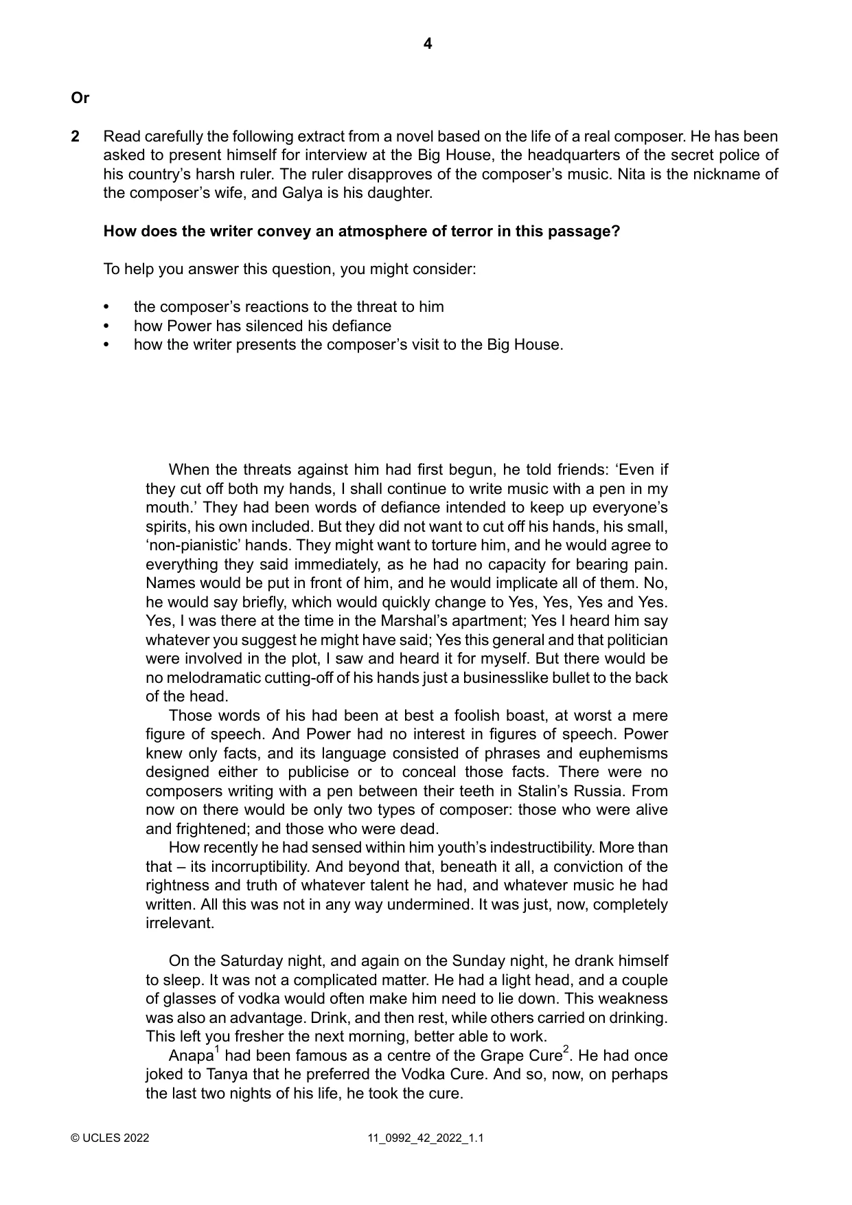 Cambridge IGCSE English - Literature in English (9-1) 0992 2022 Oct/Nov Paper 4 · Variant 2 question paper, page 4 of 8