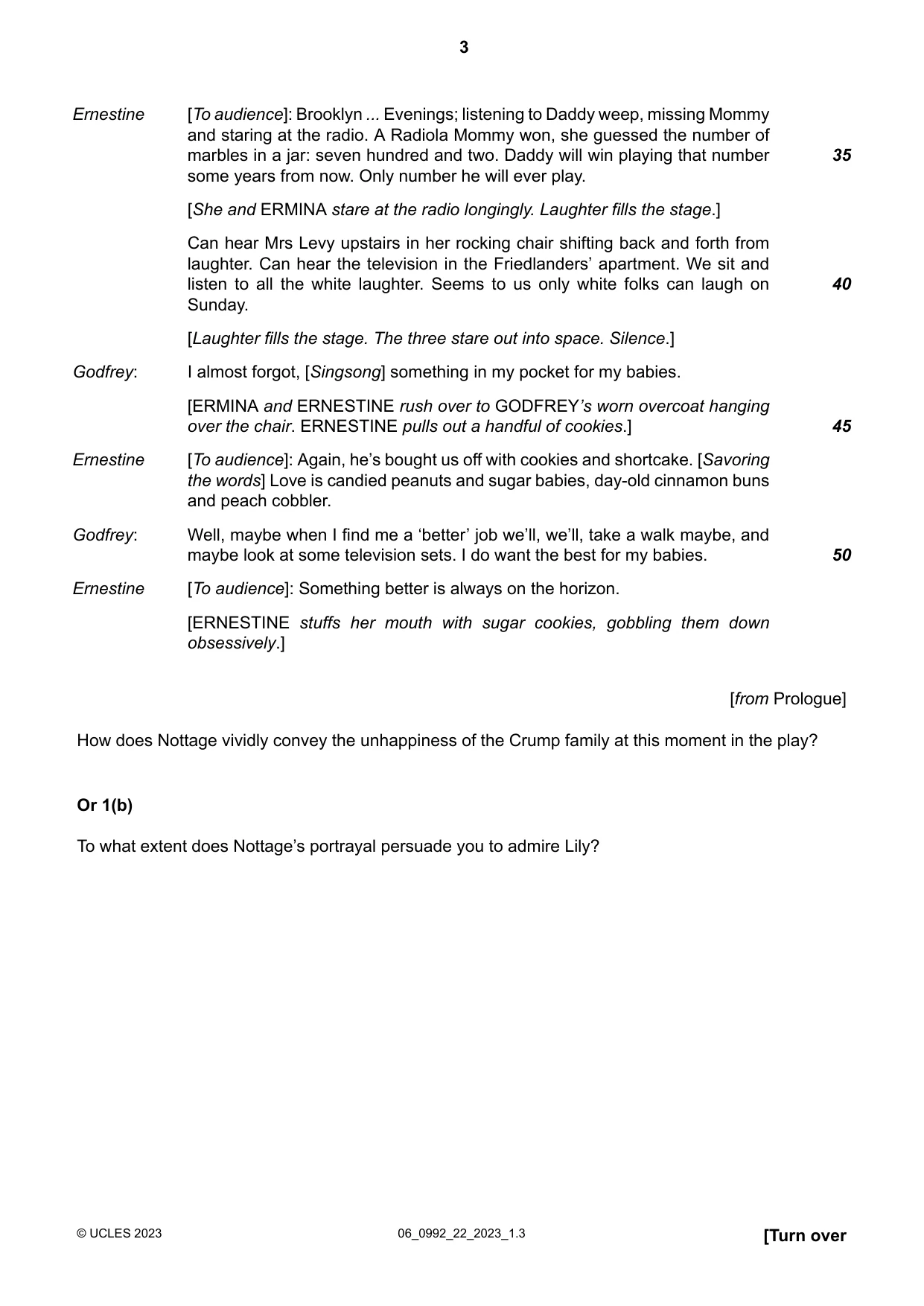 Cambridge IGCSE English - Literature in English (9-1) 0992 2023 May/June Paper 2 · Variant 2 question paper, page 3 of 12