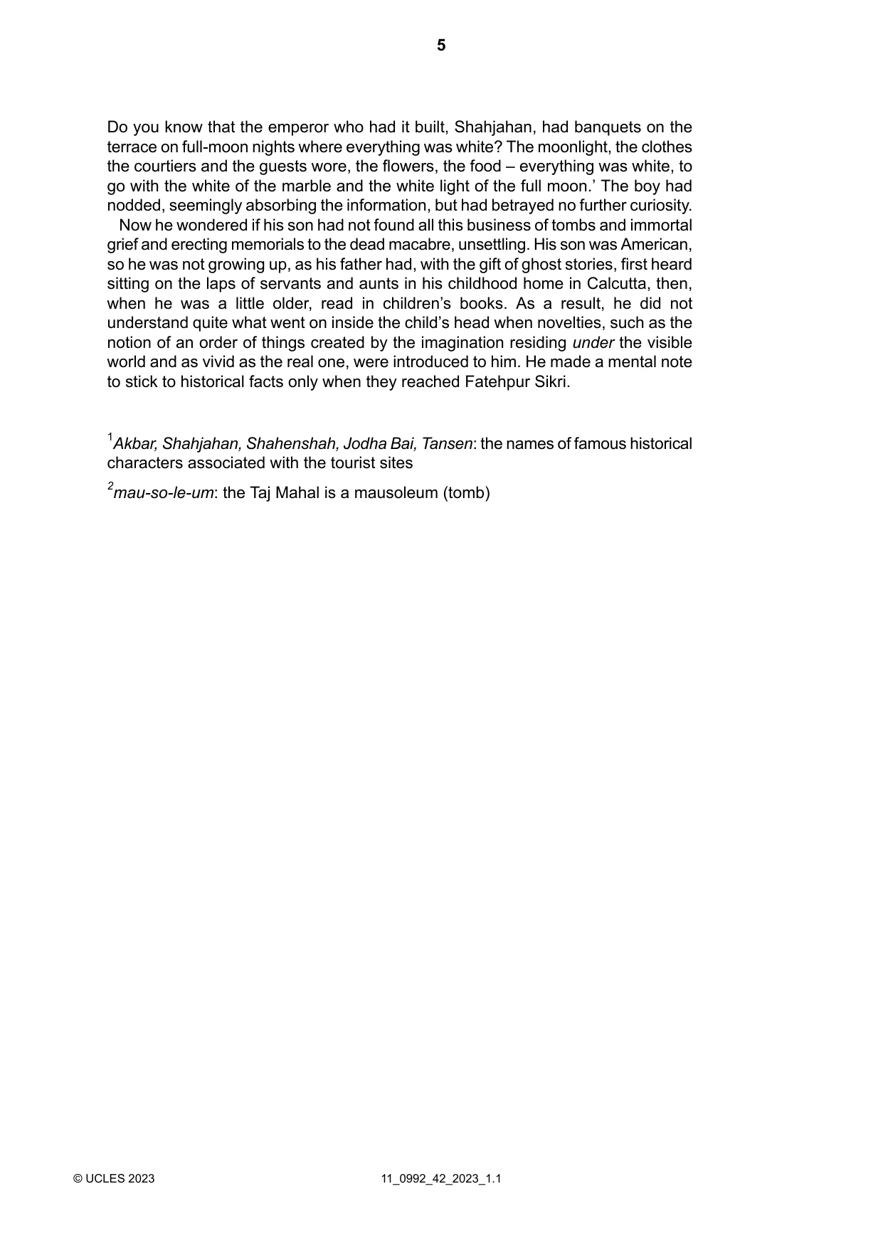 Cambridge IGCSE English - Literature in English (9-1) 0992 2023 Oct/Nov Paper 4 · Variant 2 question paper, page 5 of 8