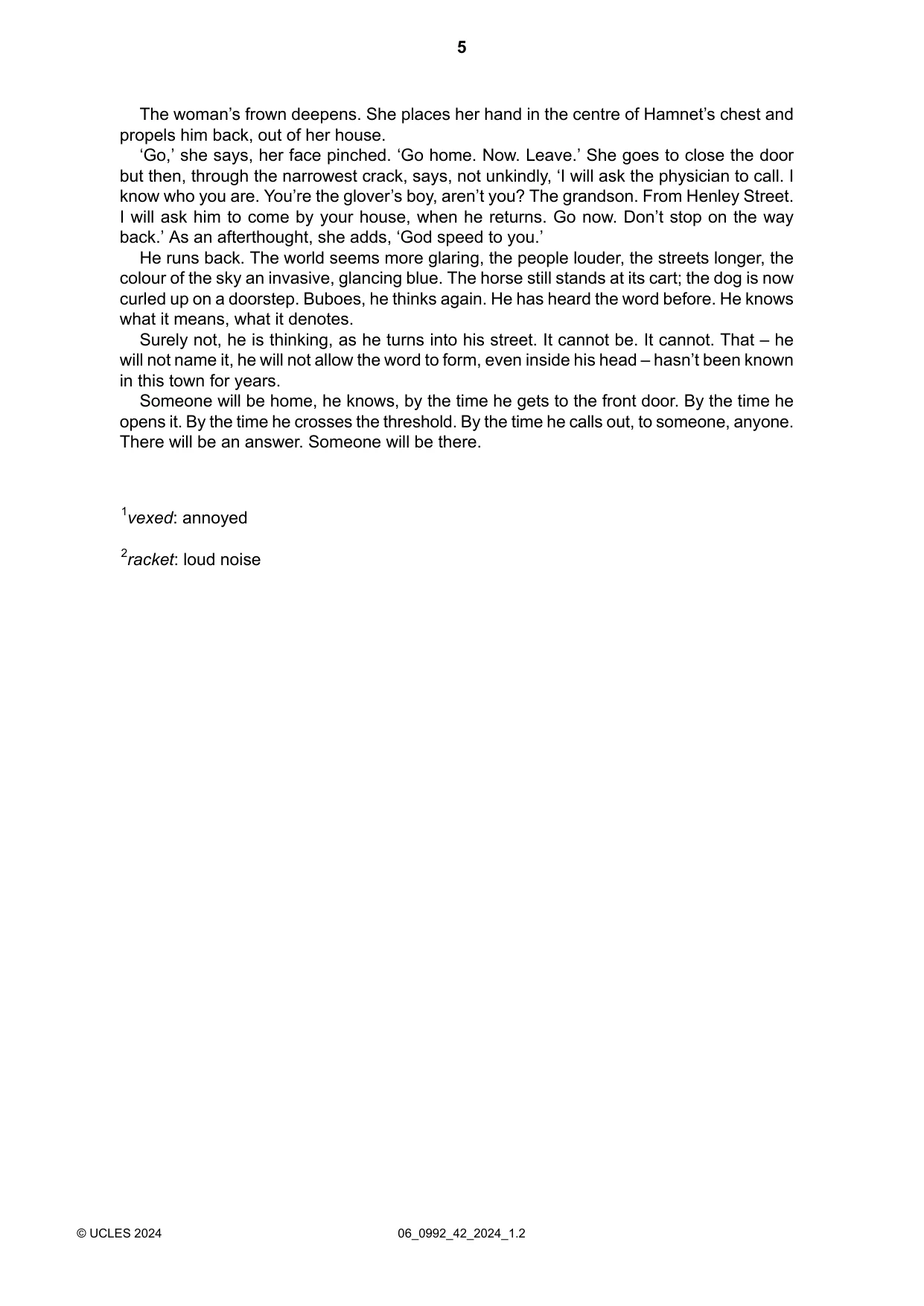 Cambridge IGCSE English - Literature in English (9-1) 0992 2024 May/June Paper 4 · Variant 2 question paper, page 5 of 8