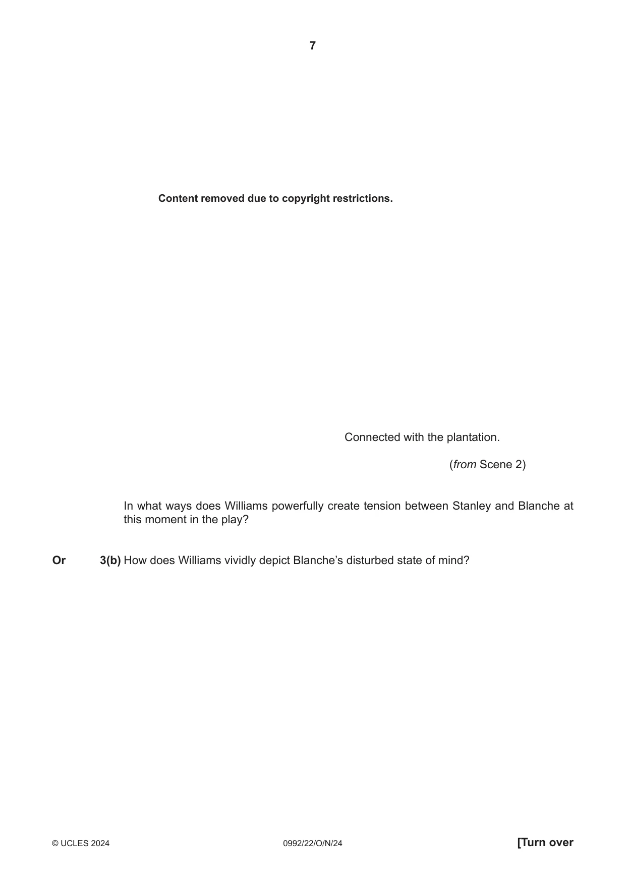 Cambridge IGCSE English - Literature in English (9-1) 0992 2024 Oct/Nov Paper 2 · Variant 2 question paper, page 7 of 12
