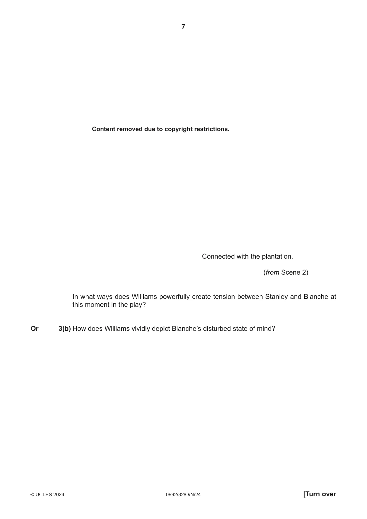 Cambridge IGCSE English - Literature in English (9-1) 0992 2024 Oct/Nov Paper 3 · Variant 2 question paper, page 7 of 12