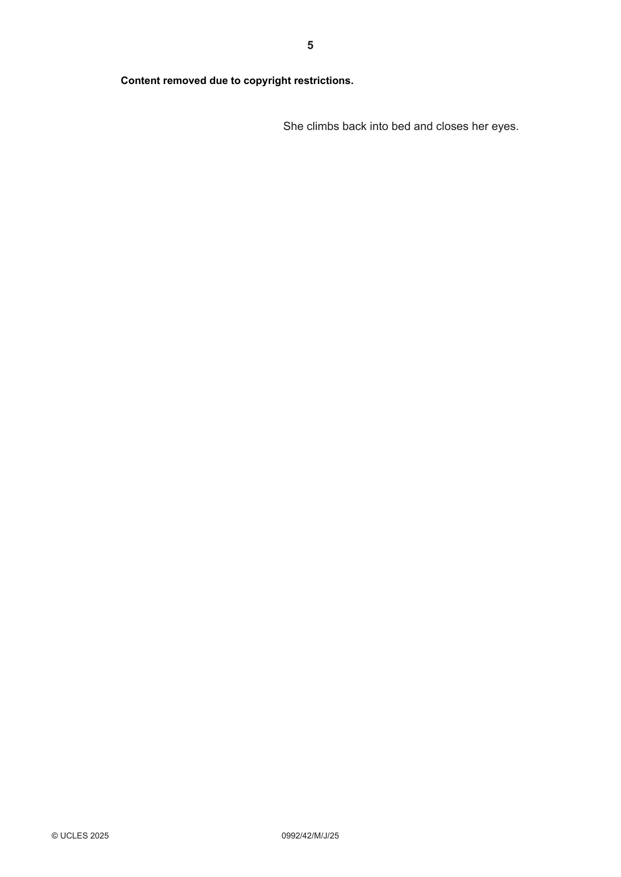 Cambridge IGCSE English - Literature in English (9-1) 0992 2025 May/June Paper 4 · Variant 2 question paper, page 5 of 8