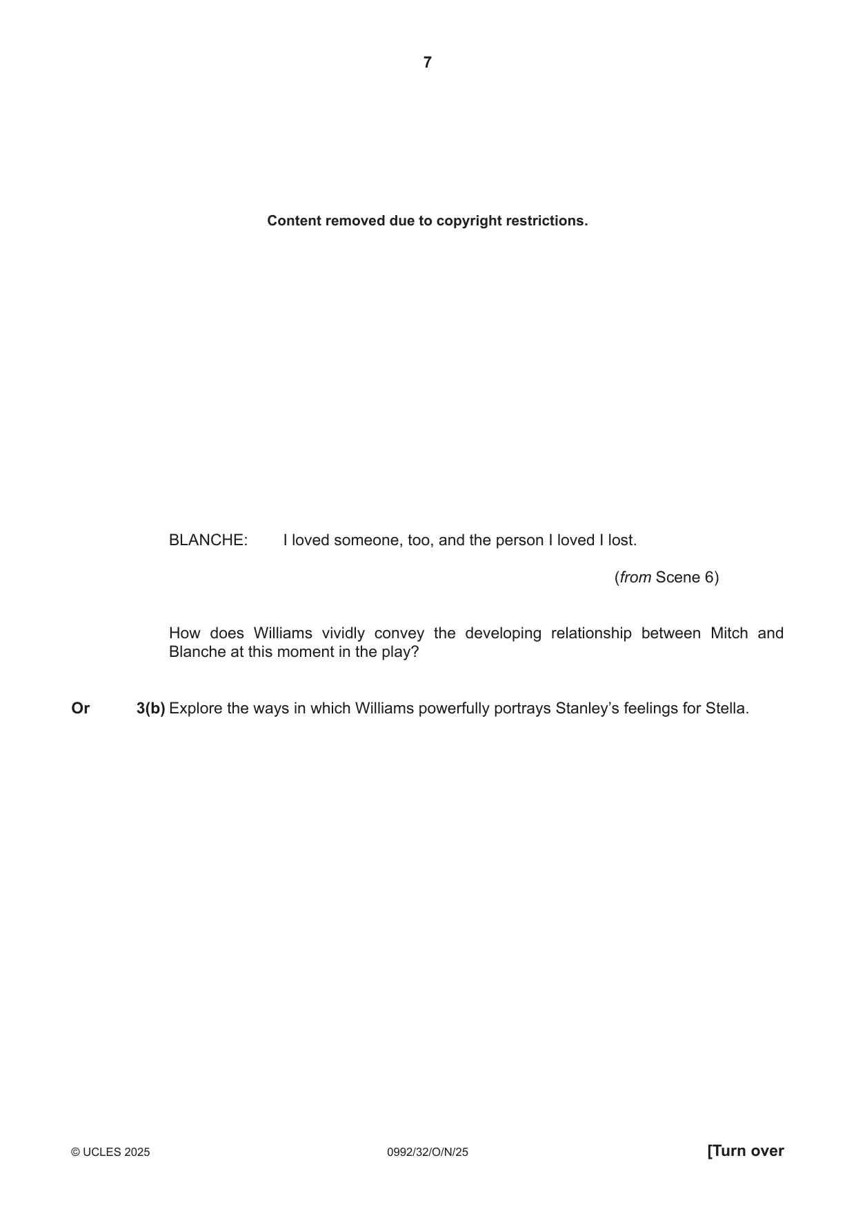 Cambridge IGCSE English - Literature in English (9-1) 0992 2025 Oct/Nov Paper 3 · Variant 2 question paper, page 7 of 12