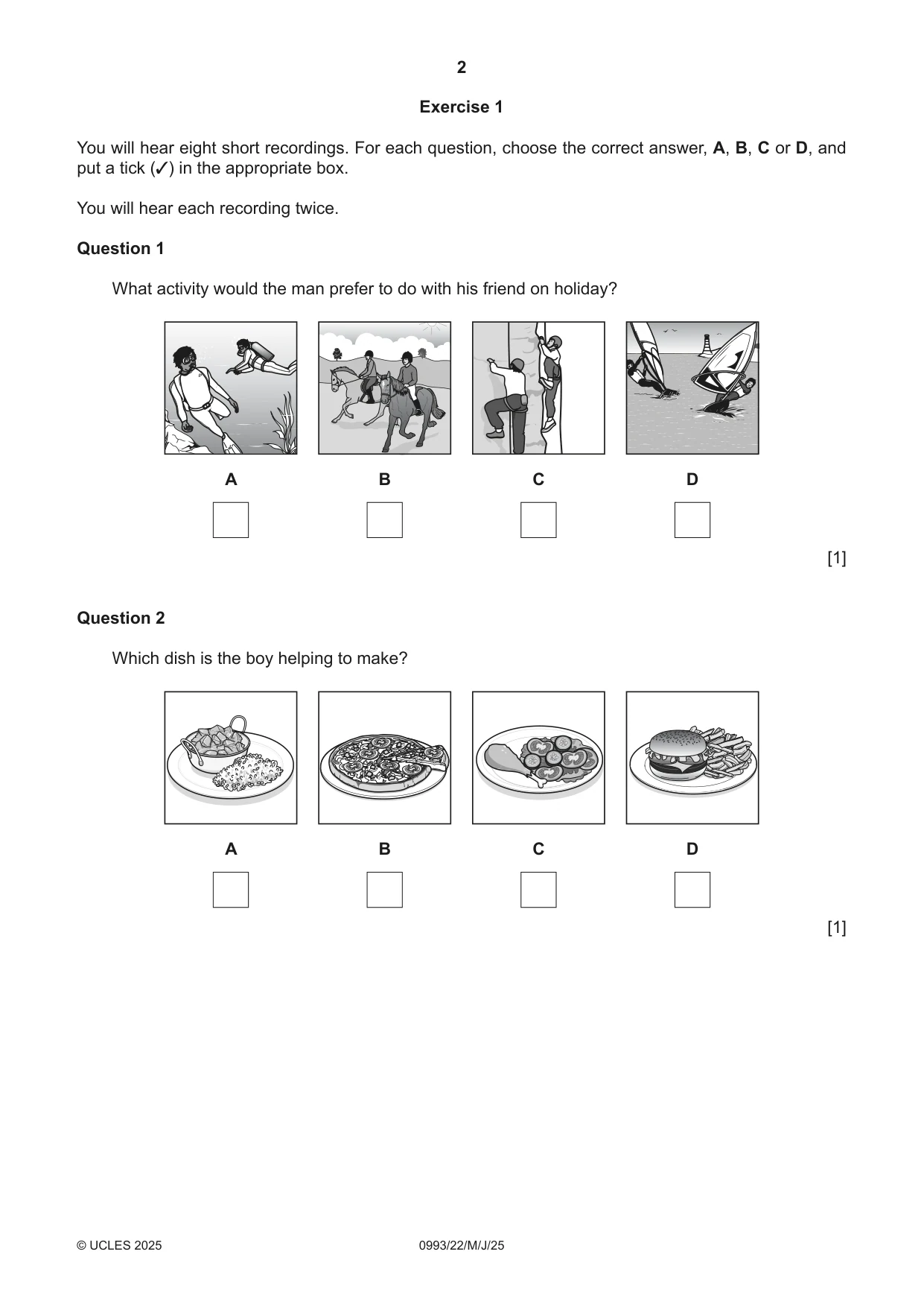 Cambridge IGCSE English Second Language (Speaking Endorsement) (9-1) 0993 2025 May/June Paper 2 · Variant 2 question paper, page 2 of 16