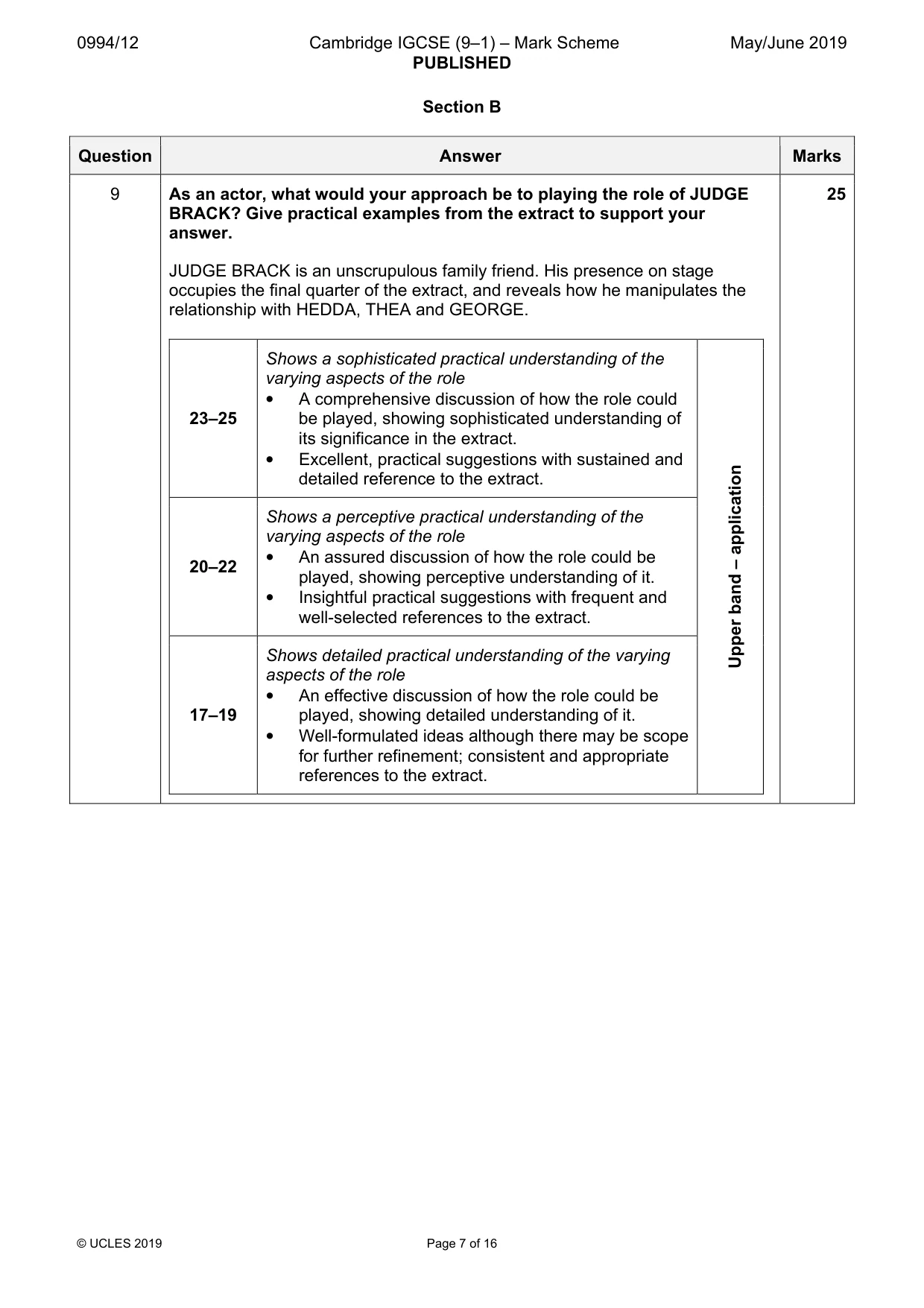 Mark scheme, page 7 of 16