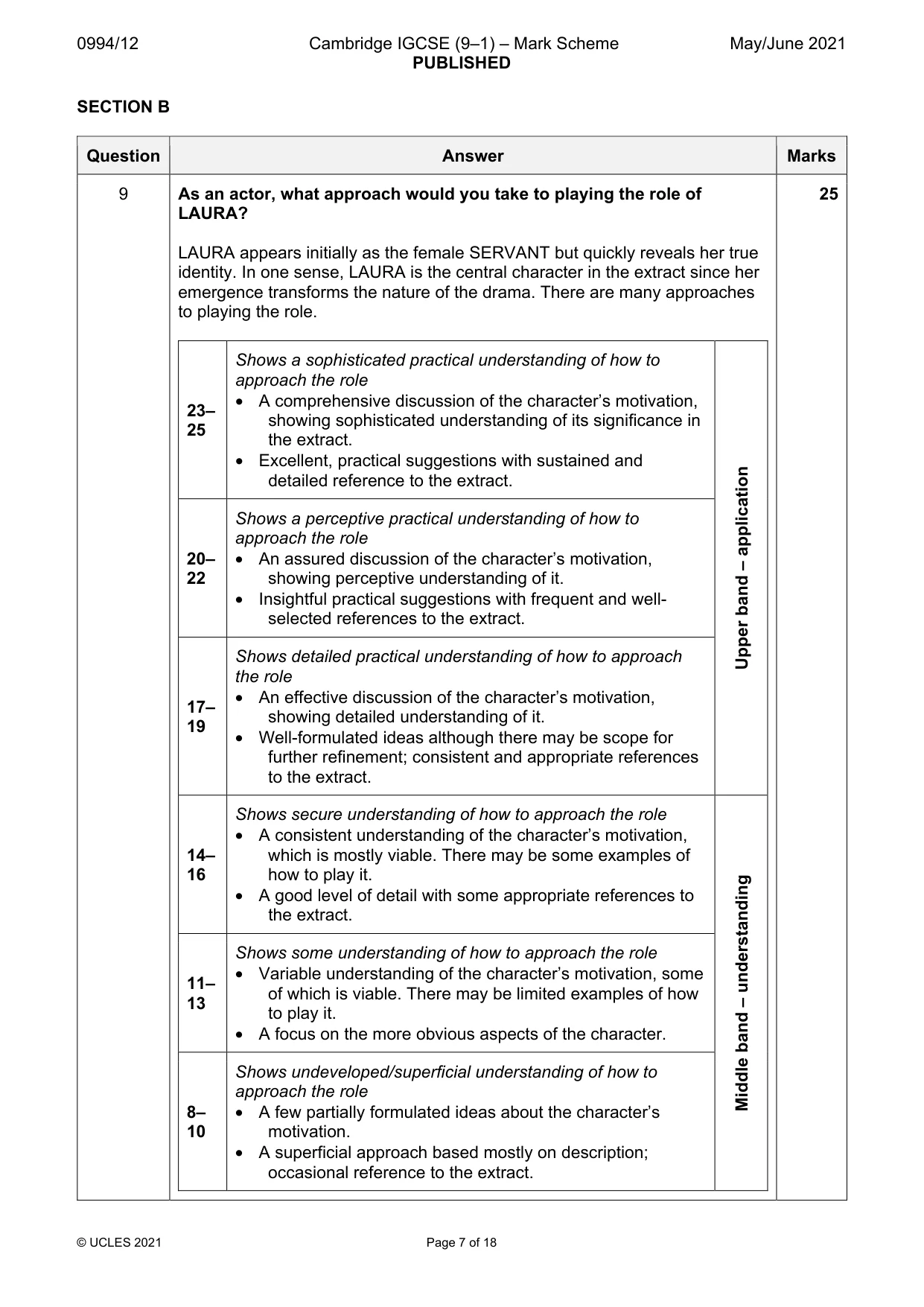Mark scheme, page 7 of 18