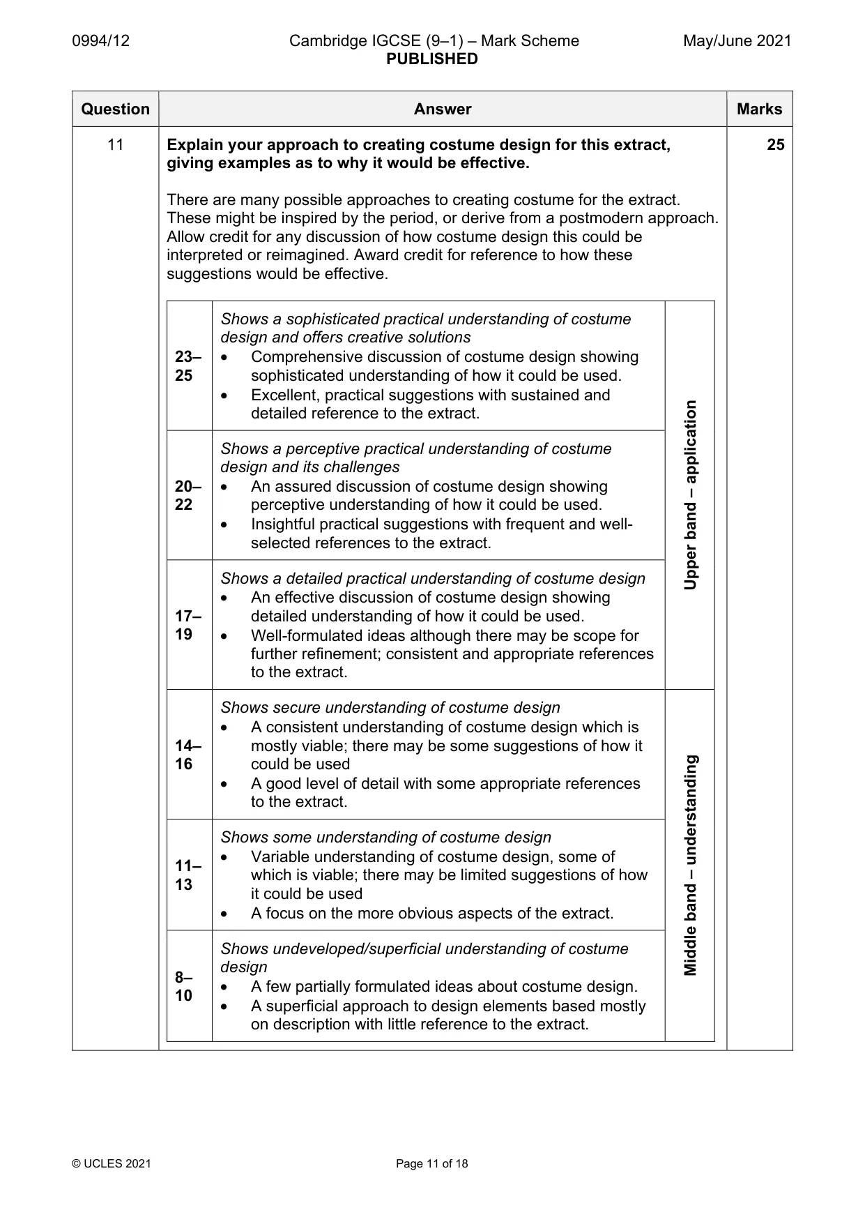 Mark scheme, page 11 of 18