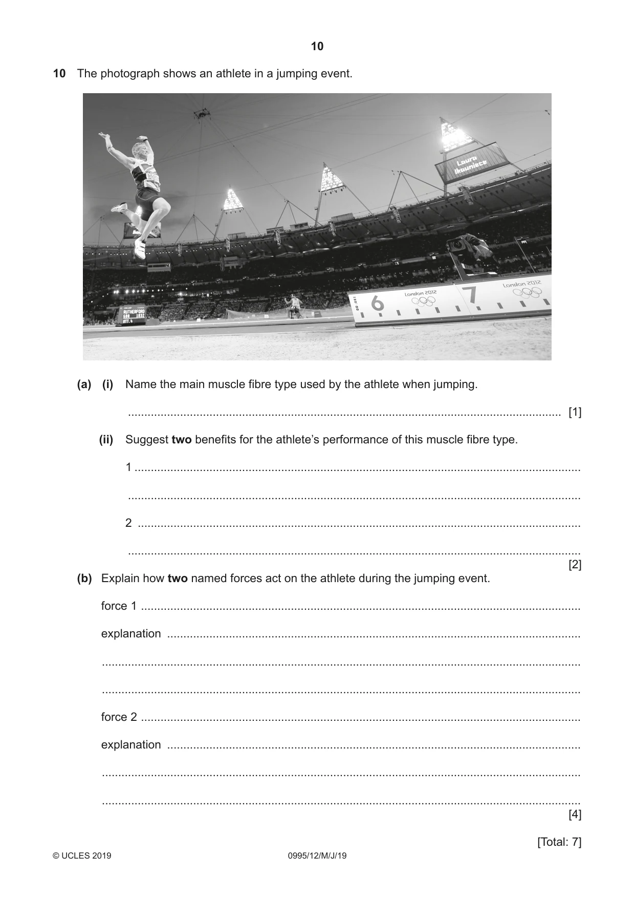 Cambridge IGCSE Physical Education (9-1) 0995 2019 May/June Paper 1 · Variant 2 question paper, page 10 of 20