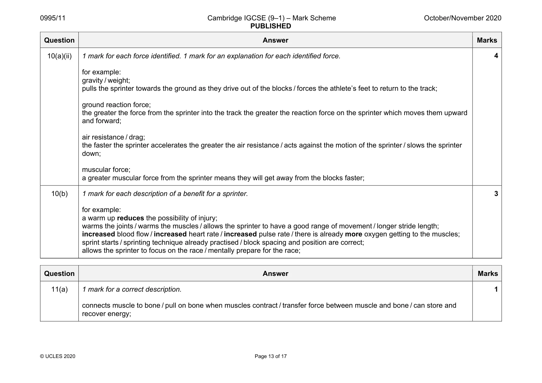 Mark scheme, page 13 of 17
