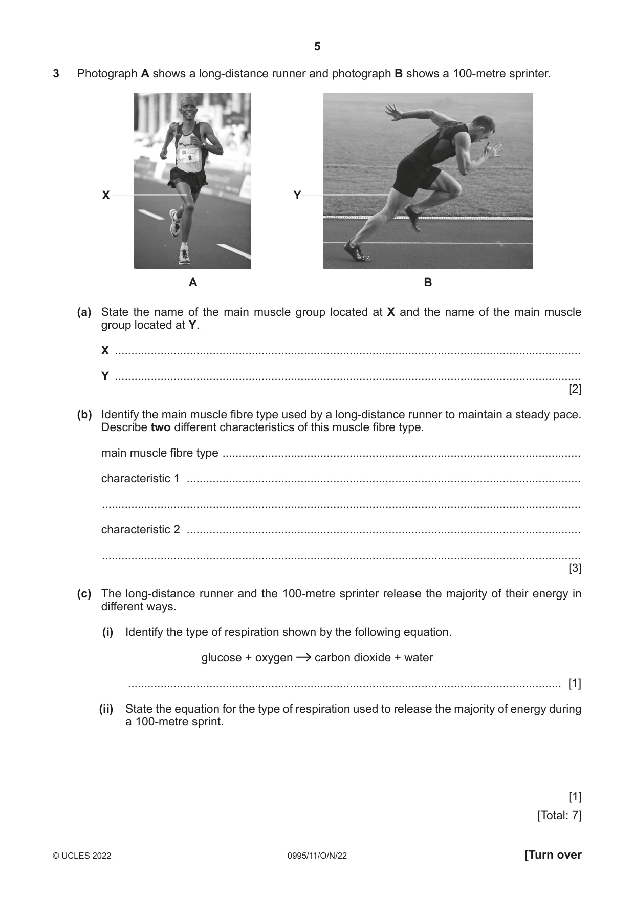 Cambridge IGCSE Physical Education (9-1) 0995 2022 Oct/Nov Paper 1 · Variant 1 question paper, page 5 of 16