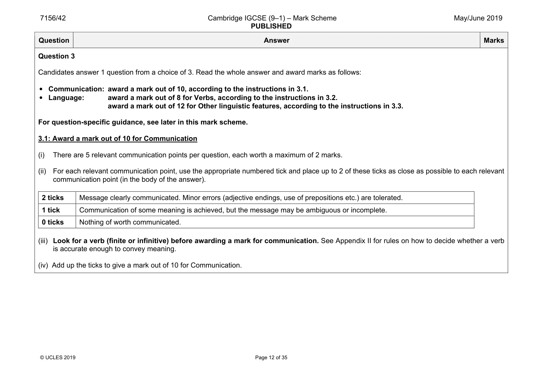 Mark scheme, page 12 of 35