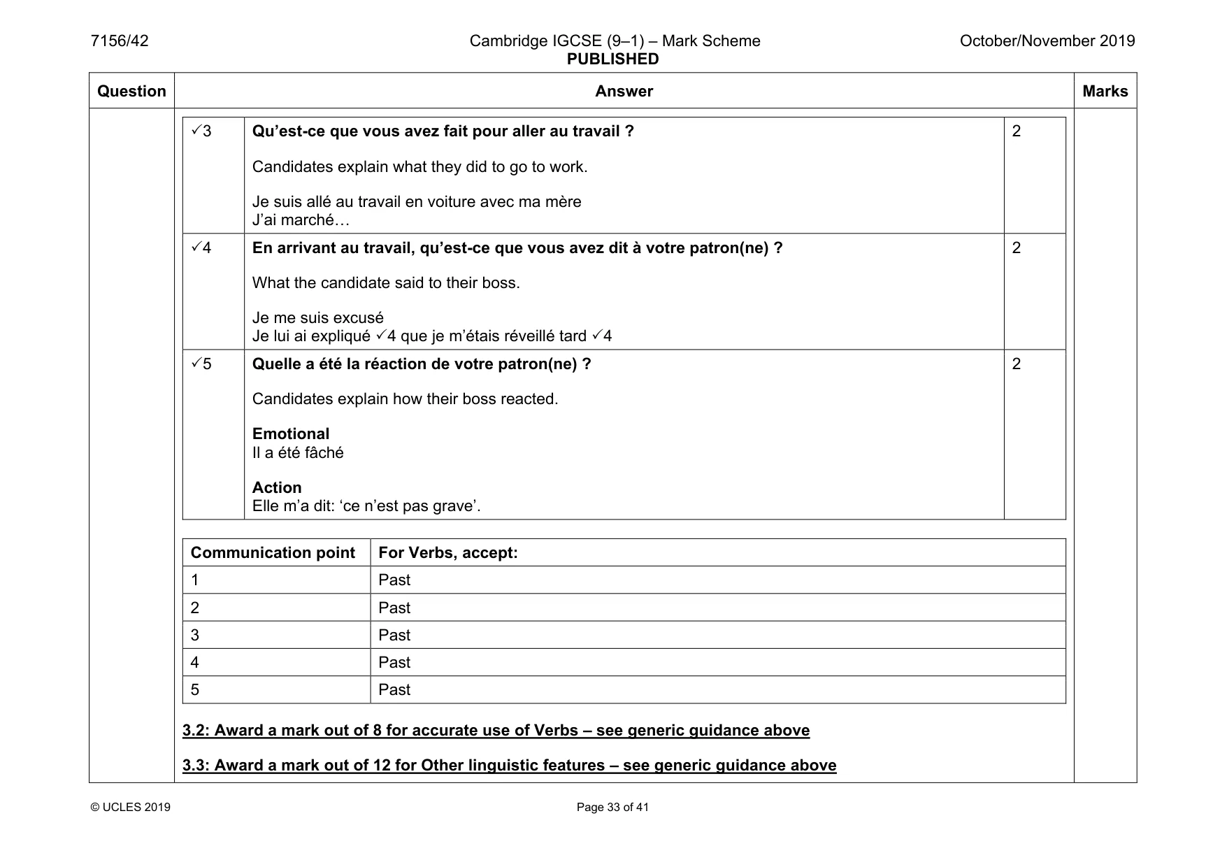 Mark scheme, page 33 of 41