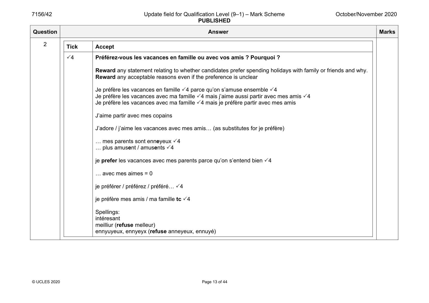 Mark scheme, page 13 of 44