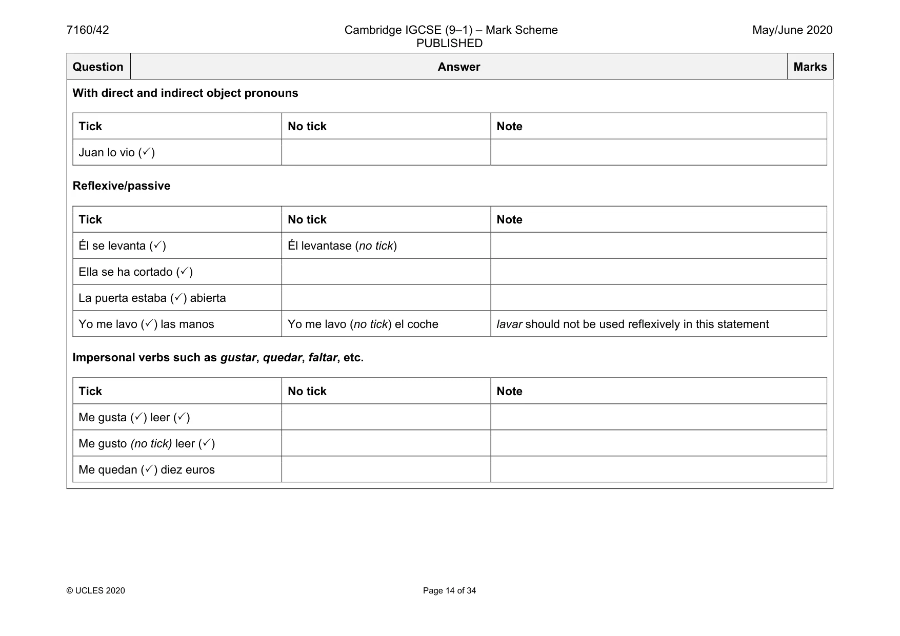 Mark scheme, page 14 of 34