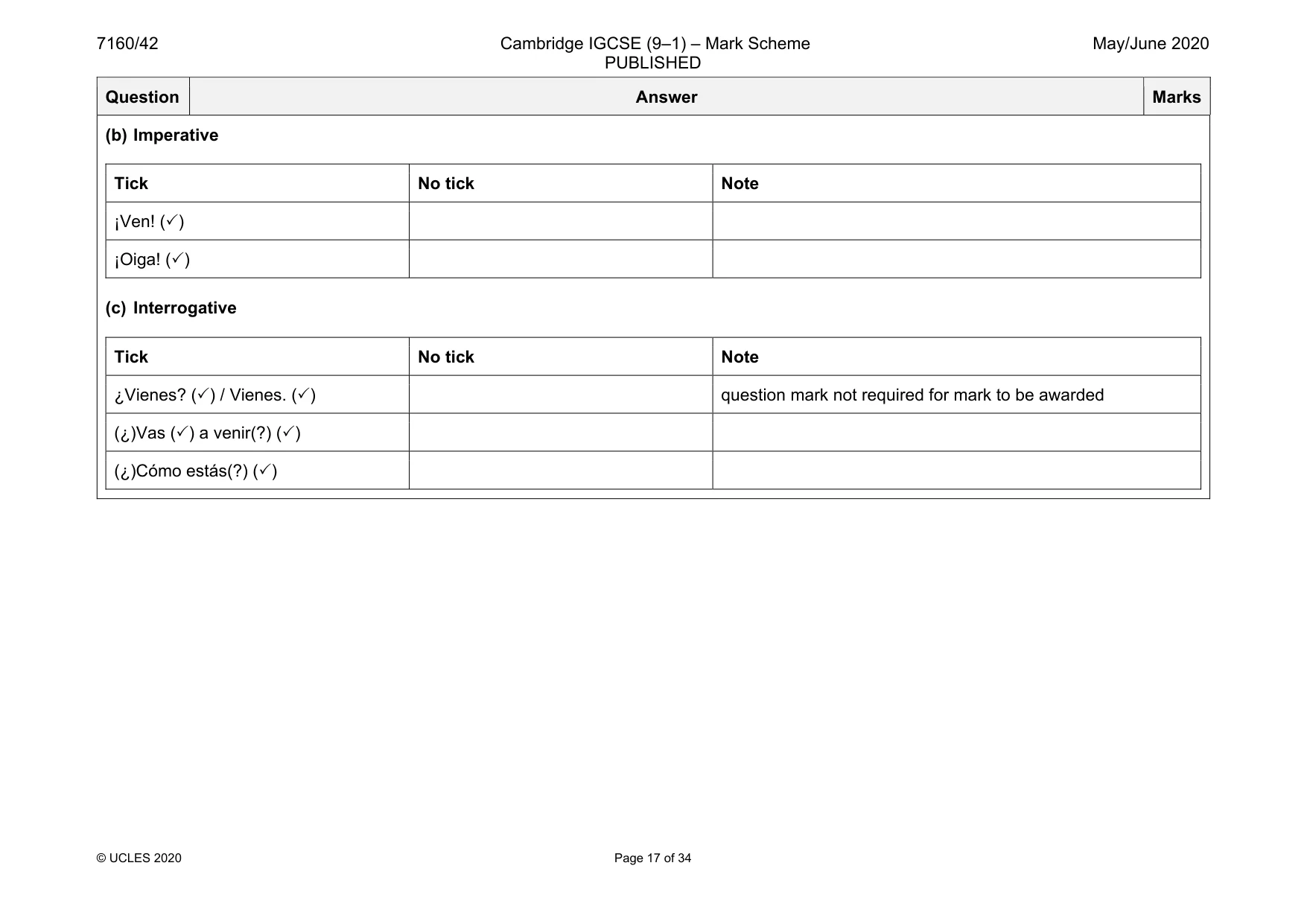 Mark scheme, page 17 of 34