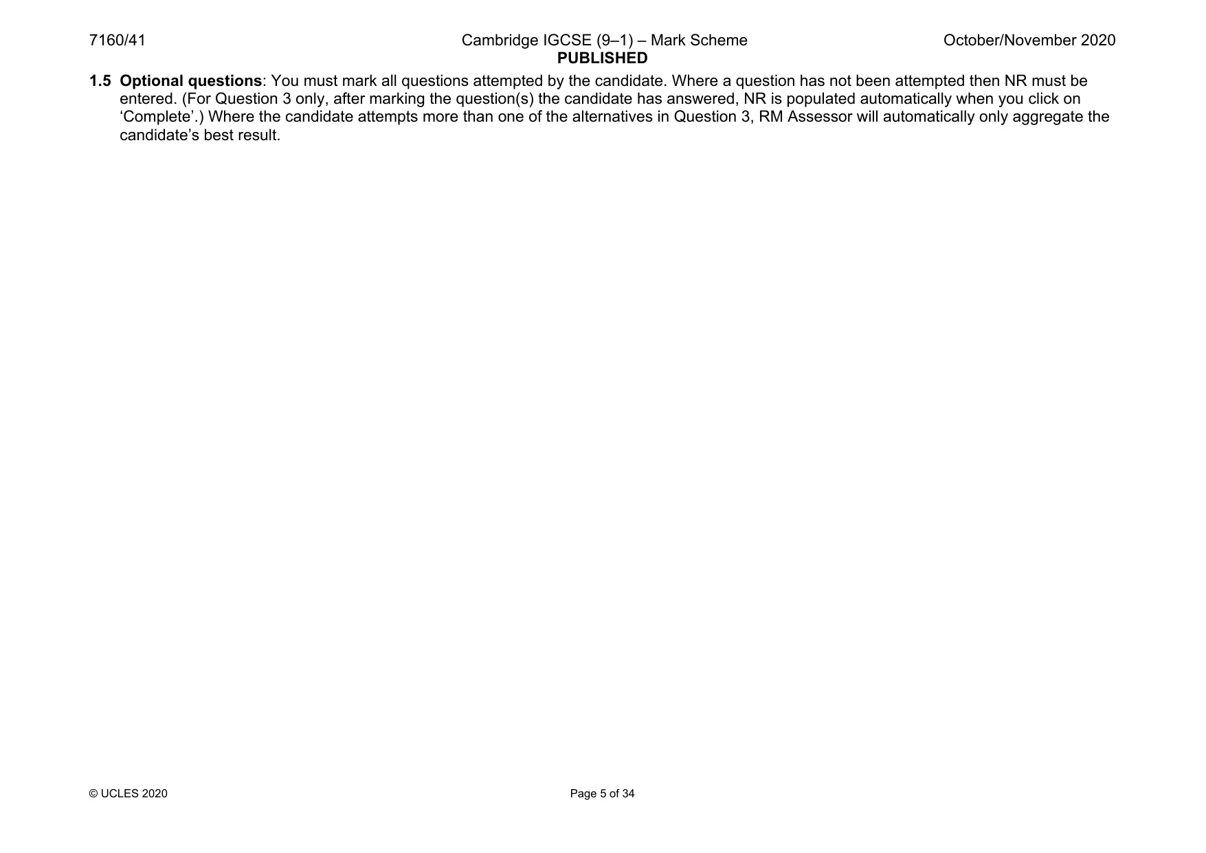 Mark scheme, page 5 of 34