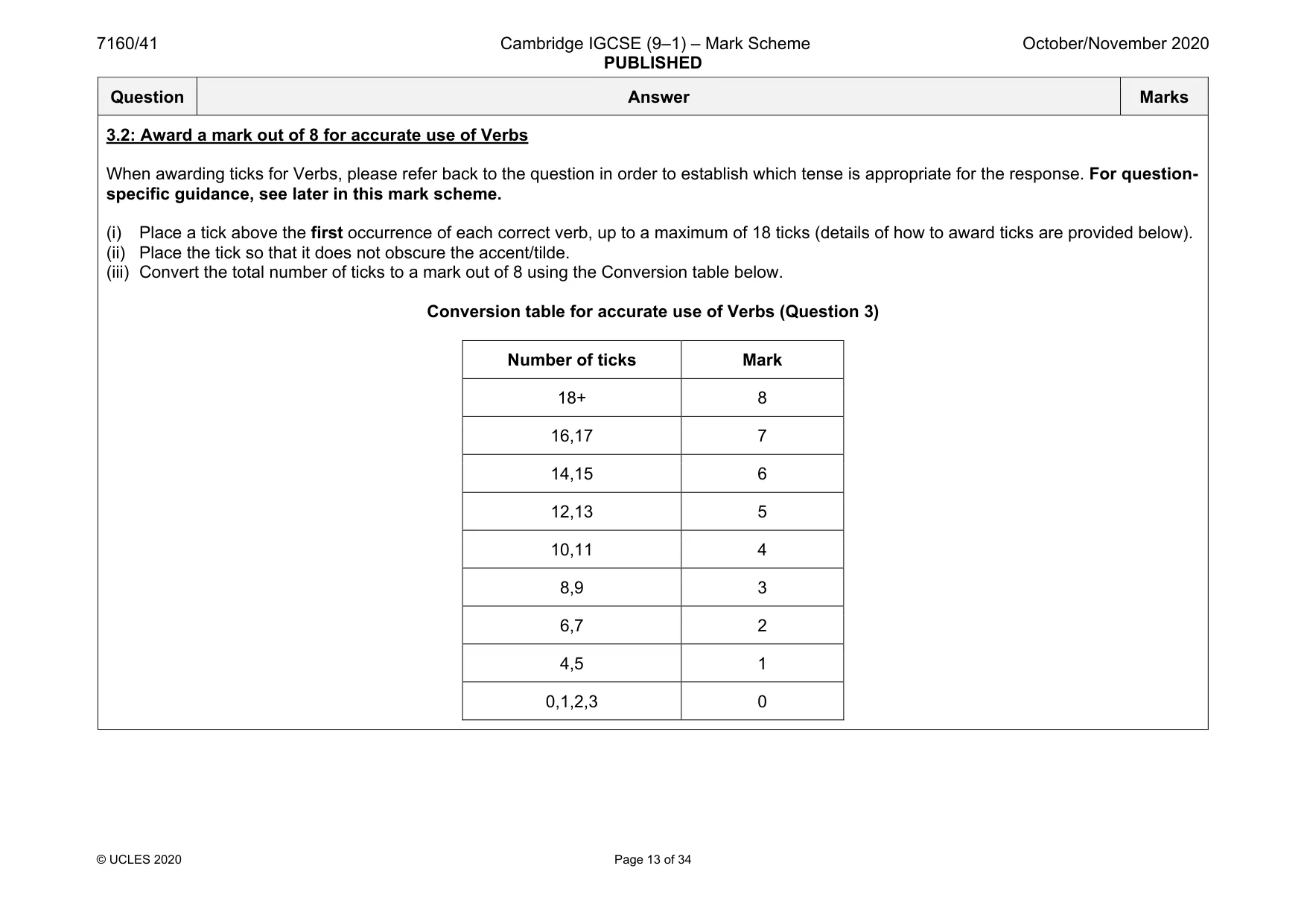 Mark scheme, page 13 of 34