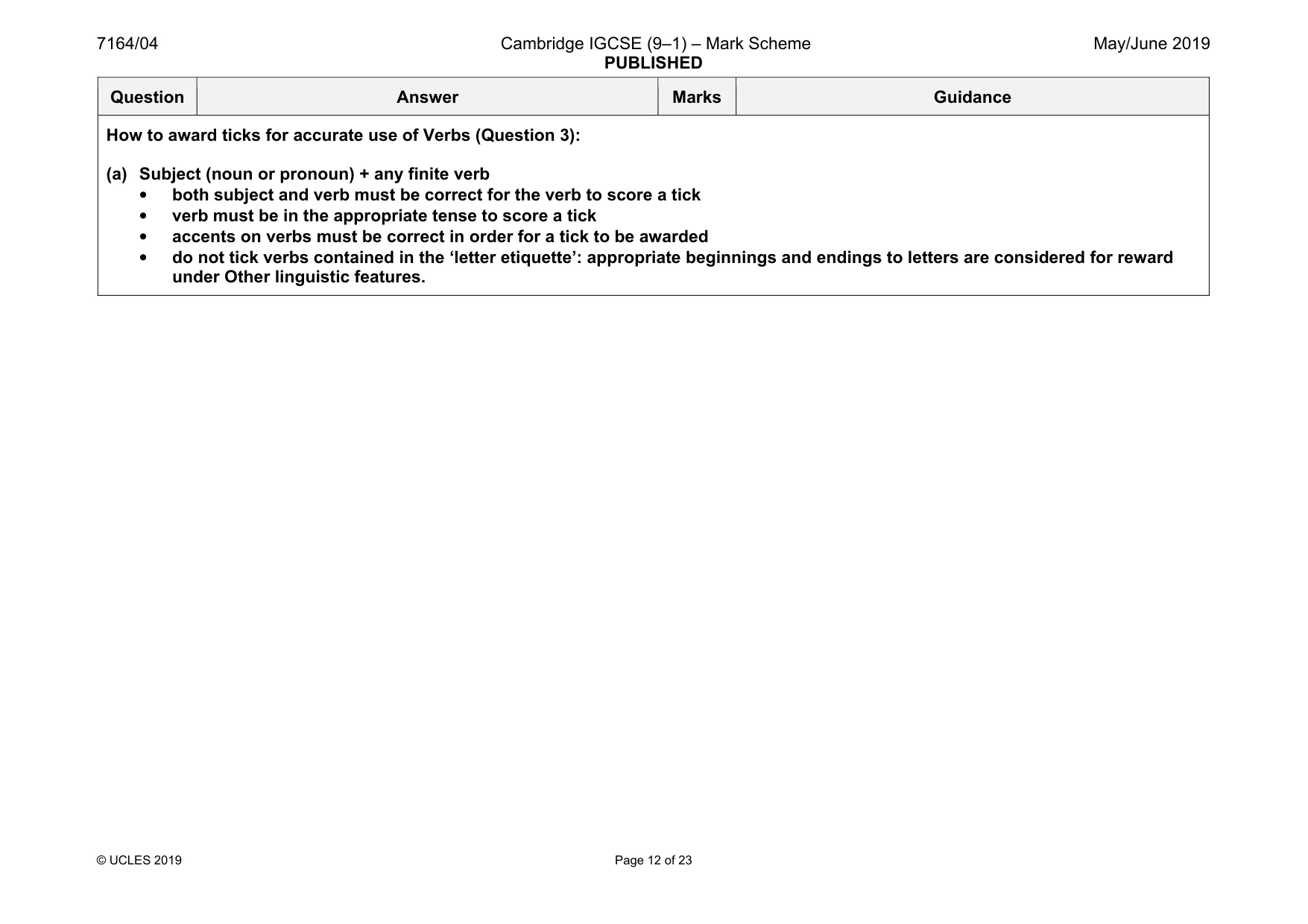 Mark scheme, page 12 of 23